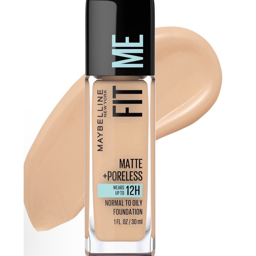 Maybelline Fit Me Matte + Poreless Liquid 1 Fl Oz (Pack of 1), 128 Warm Nude